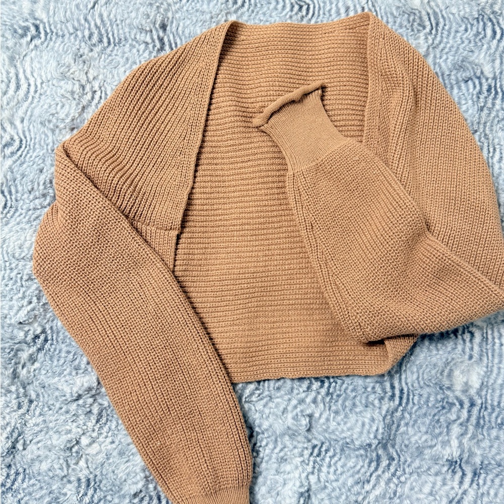 SHEIN Tan Knit Shrug